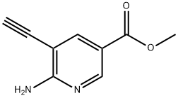 3-Pyridinecarboxylic acid, 6-amino-5-ethynyl-, methyl ester Struktur