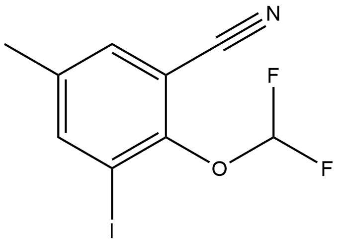 2-(Difluoromethoxy)-3-iodo-5-methylbenzonitrile Structure