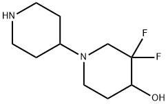 1,4'-Bipiperidin]-4-ol, 3,3-difluoro- 结构式