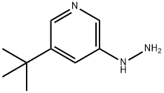 Pyridine, 3-(1,1-dimethylethyl)-5-hydrazinyl- Structure