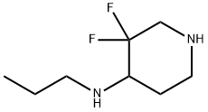 4-Piperidinamine, 3,3-difluoro-N-propyl- Structure