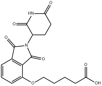Pentanoic acid, 5-[[2-(2,6-dioxo-3-piperidinyl)-2,3-dihydro-1,3-dioxo-1H-isoindol-4-yl]oxy]- Structure