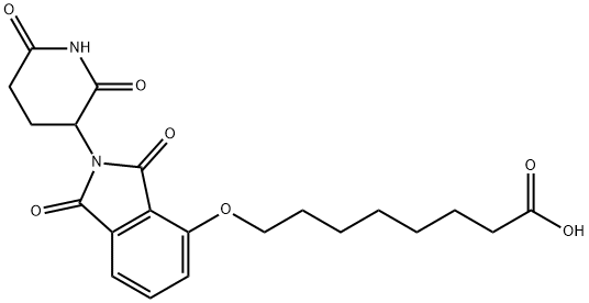 Octanoic acid, 8-[[2-(2,6-dioxo-3-piperidinyl)-2,3-dihydro-1,3-dioxo-1H-isoindol-4-yl]oxy]- Structure