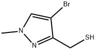 (4-bromo-1-methyl-1H-pyrazol-3-yl)methanethiol 结构式