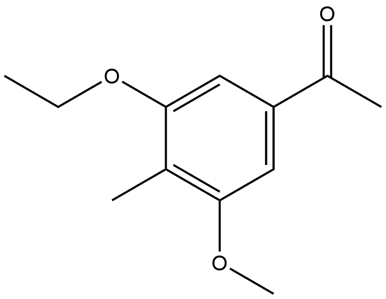 1-(3-Ethoxy-5-methoxy-4-methylphenyl)ethanone Structure
