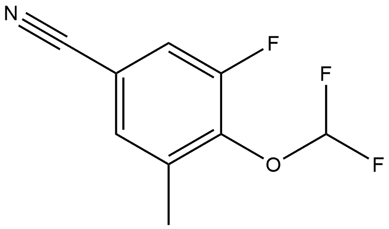 4-(Difluoromethoxy)-3-fluoro-5-methylbenzonitrile Struktur
