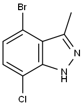 4-溴-7-氯-3-甲基-1H-吲唑, 2169560-50-1, 结构式