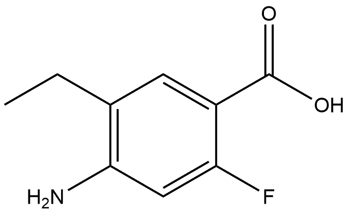 4-氨基-5-乙基-2-氟苯甲酸 结构式