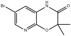 1H-Pyrido[2,3-b][1,4]oxazin-2(3H)-one, 7-bromo-3,3-dimethyl- Struktur