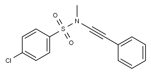 Benzenesulfonamide, 4-chloro-N-methyl-N-(2-phenylethynyl)- Structure