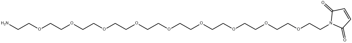 Mal-PEG9-amine TFA salt, 2170654-78-9, 结构式