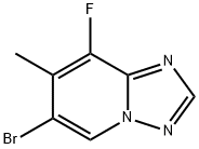 [1,?2,?4]?Triazolo[1,?5-?a]?pyridine, 6-?bromo-?8-?fluoro-?7-?methyl- Structure