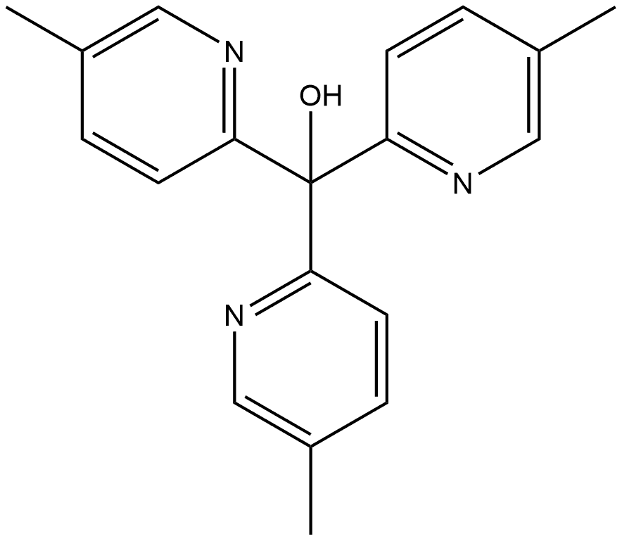 tris(5-methylpyridin-2-yl)methanol 结构式