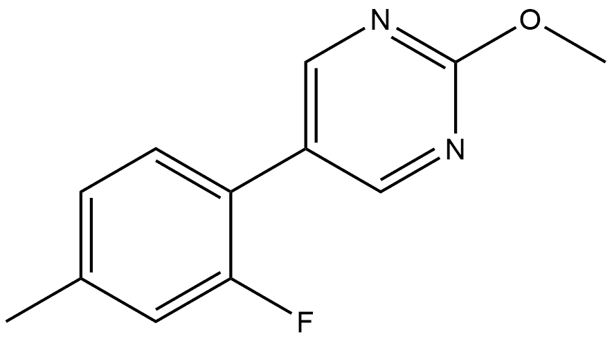 5-(2-Fluoro-4-methylphenyl)-2-methoxypyrimidine Structure