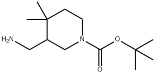 tert-butyl 3-(aminomethyl)-4,4-dimethylpiperidine-1-carboxylate Structure