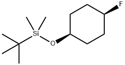 Cyclohexane, 1-[[(1,1-dimethylethyl)dimethylsilyl]oxy]-4-fluoro-, cis- Structure