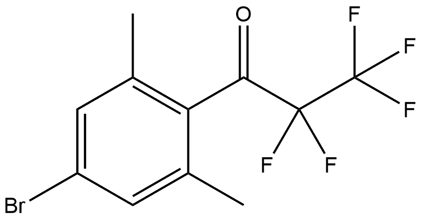 1-(4-Bromo-2,6-dimethylphenyl)-2,2,3,3,3-pentafluoro-1-propanone 结构式