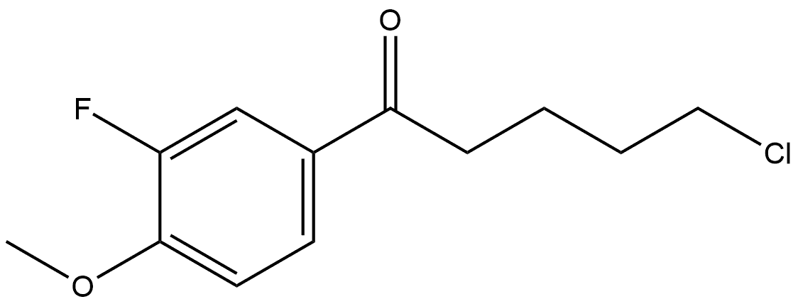 5-Chloro-1-(3-fluoro-4-methoxyphenyl)-1-pentanone Structure