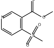 3-Pyridinecarboxylic acid, 4-(methylsulfonyl)-, methyl ester Struktur