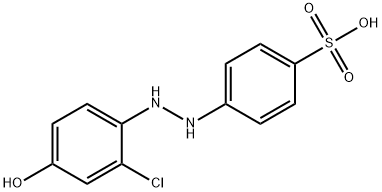 Benzenesulfonic acid, 4-[2-(2-chloro-4-hydroxyphenyl)hydrazinyl]- Structure
