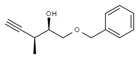 4-Pentyn-2-ol, 3-methyl-1-(phenylmethoxy)-, (2R,3S)-,217640-04-5,结构式