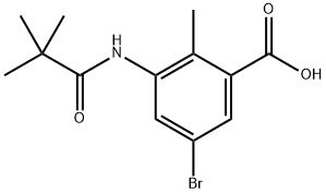 5-溴-2-甲基-3-新戊酰胺苯甲酸,2176700-56-2,结构式