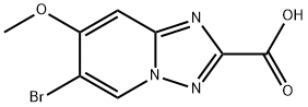 6-Bromo-7-methoxy-[1,2,4]triazolo[1,5-a]pyridine-2-carboxylicacid Struktur