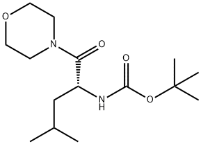 Carbamic acid, N-[(1R)-3-methyl-1-(4-morpholinylcarbonyl)butyl]-, 1,1-dimethylethyl ester Struktur