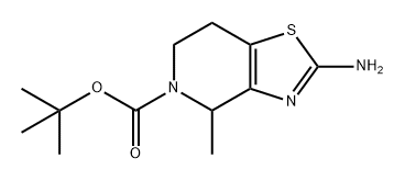 Thiazolo[4,5-c]pyridine-5(4H)-carboxylic acid, 2-amino-6,7-dihydro-4-methyl-, 1,1-dimethylethyl ester 结构式