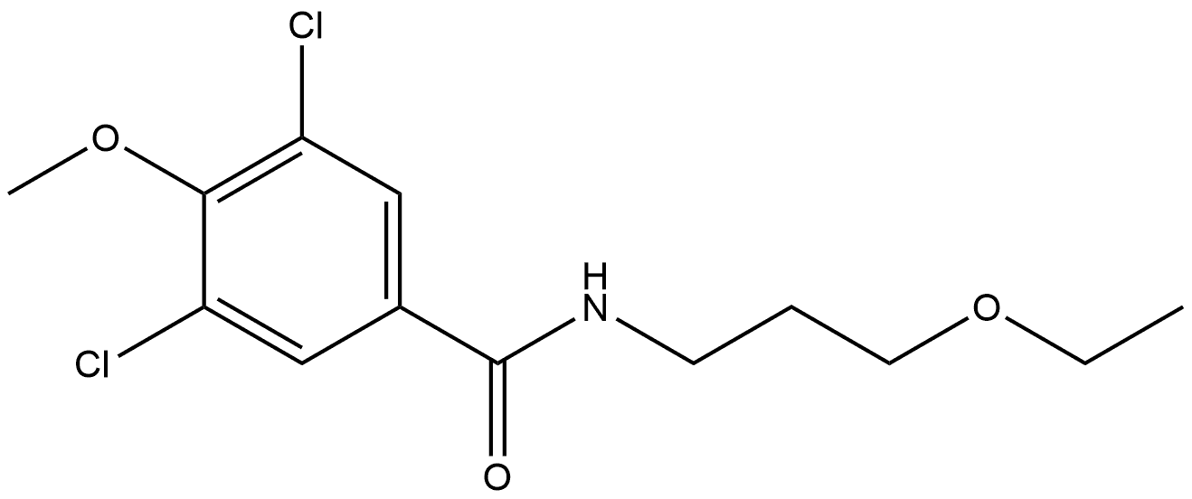 3,5-Dichloro-N-(3-ethoxypropyl)-4-methoxybenzamide Structure
