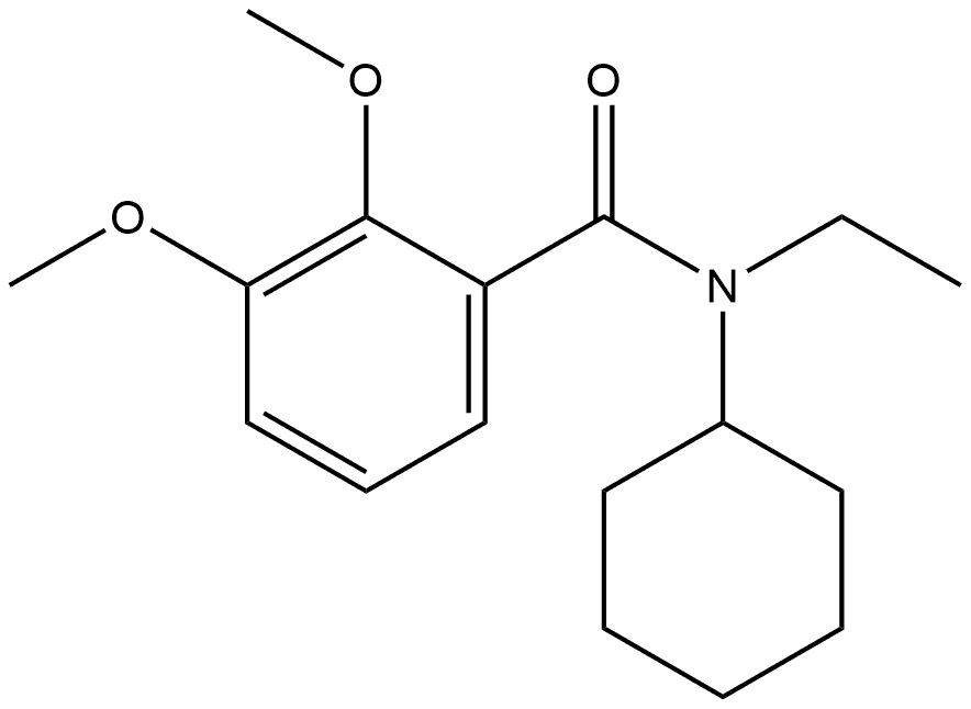 N-Cyclohexyl-N-ethyl-2,3-dimethoxybenzamide 结构式