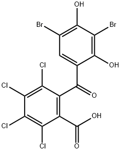 2,3,4,5-Tetrachloro-6-(3,5-dibromo-2,4-dihydroxybenzoyl)benzoic acid Structure