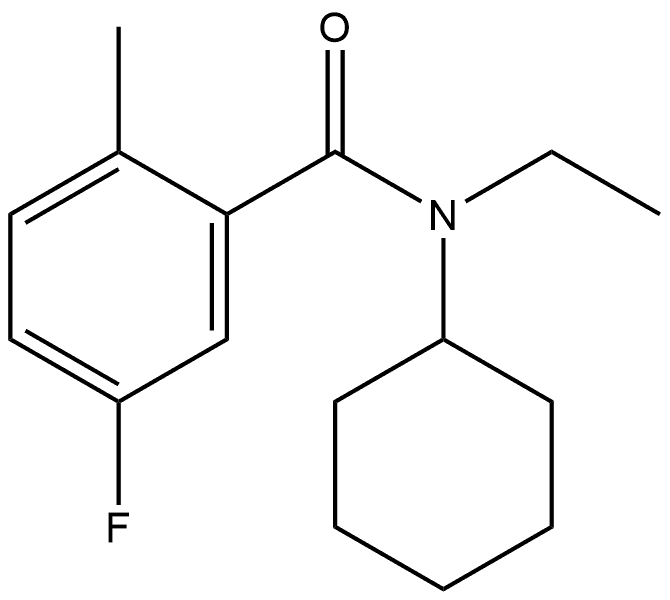 N-Cyclohexyl-N-ethyl-5-fluoro-2-methylbenzamide Structure