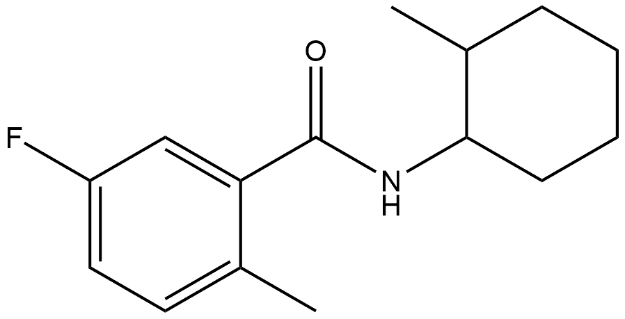 5-Fluoro-2-methyl-N-(2-methylcyclohexyl)benzamide 结构式
