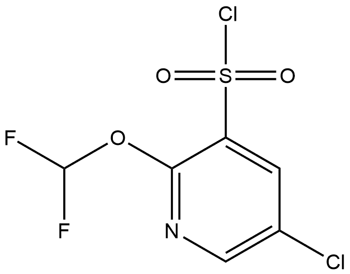5-chloro-2-(difluoromethoxy)pyridine-3-sulfonyl chloride Structure