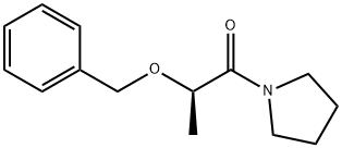 1-Propanone, 2-(phenylmethoxy)-1-(1-pyrrolidinyl)-, (2R)- Structure