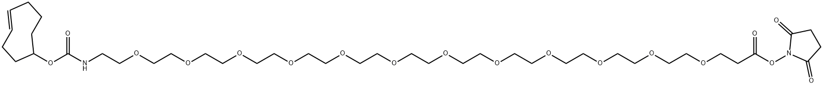TCO-PEG12-NHS Ester, 2185016-39-9, 结构式