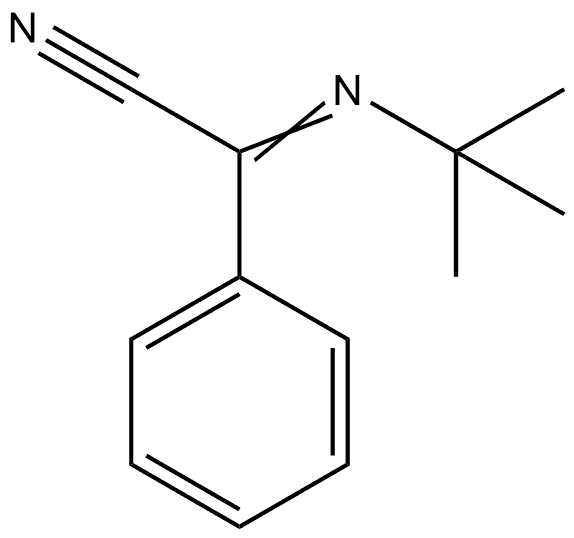 Benzeneacetonitrile, α-[(1,1-dimethylethyl)imino]- Structure