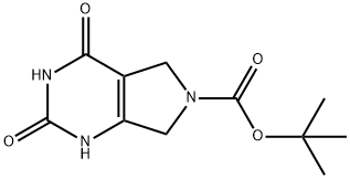 6H-Pyrrolo[3,4-d]pyrimidine-6-carboxylic acid, 1,2,3,4,5,7-hexahydro-2,4-dioxo-, 1,1-dimethylethyl ester Struktur