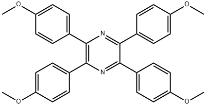 Pyrazine, 2,3,5,6-tetrakis(4-methoxyphenyl)- Structure