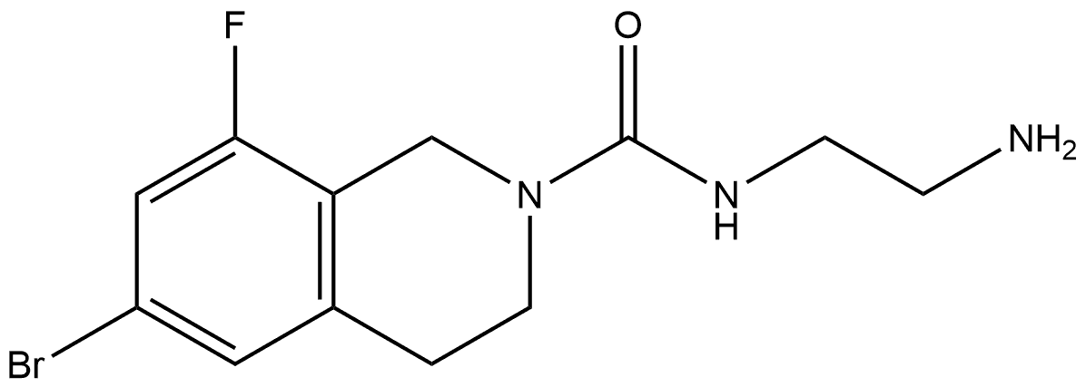 N-(2-Aminoethyl)-6-bromo-8-fluoro-3,4-dihydro-2(1H)-isoquinolinecarboxamide 结构式