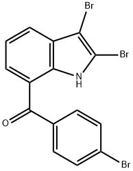 Methanone, (4-bromophenyl)(2,3-dibromo-1H-indol-7-yl)- 结构式