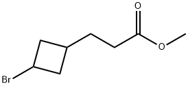 methyl 3-(3-bromocyclobutyl)propanoate 结构式