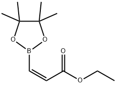 (Z)-3-(4,4,5,5-四甲基-1,3,2-二氧硼杂环戊烷-2-基)丙烯酸乙酯 结构式