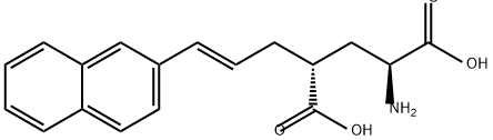 L-Glutamic acid, 4-[(2E)-3-(2-naphthalenyl)-2-propen-1-yl]-, (4R)- Structure