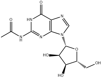 Guanosine, N-acetyl- 结构式