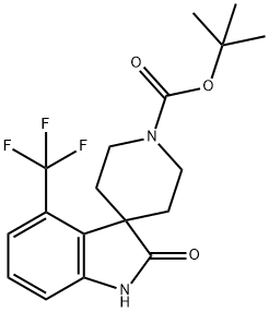 Tert-Butyl 2-oxo-4-(trifluoromethyl)spiro[indoline-3,4'-piperidine]-1'-carboxylate Structure