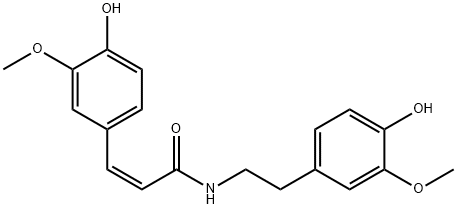 2-Propenamide, 3-(4-hydroxy-3-methoxyphenyl)-N-[2-(4-hydroxy-3-methoxyphenyl)ethyl]-, (2Z)- 结构式