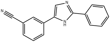 Benzonitrile, 3-(2-phenyl-1H-imidazol-5-yl)- Structure