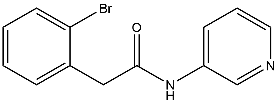 2-Bromo-N-3-pyridinylbenzeneacetamide 结构式
